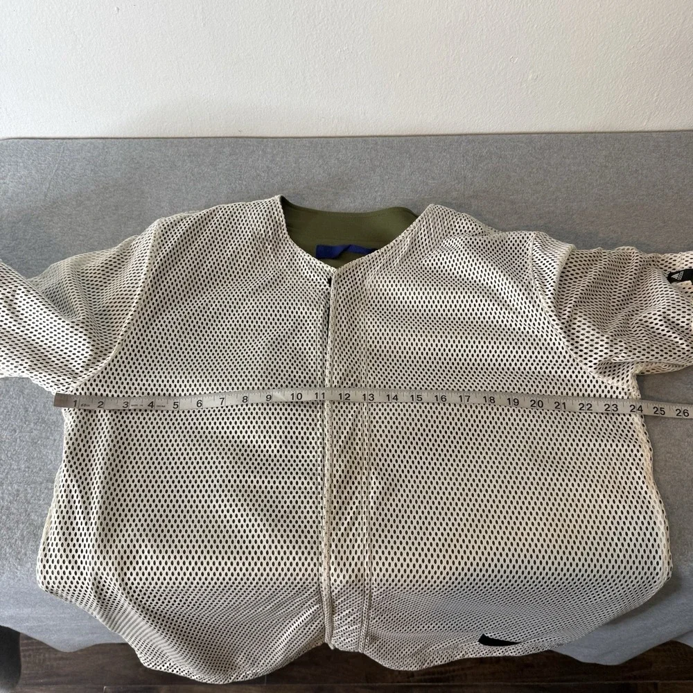 Adidas‎ Reversible Baseball Track Jacket Green White Mesh Athleisure Mens Large